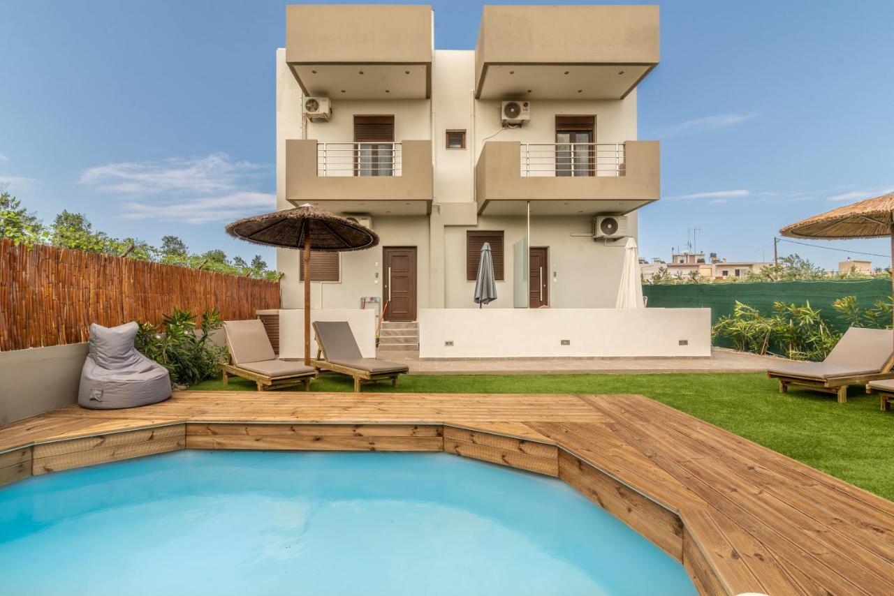 Modern House With Pool Near Beach Gazi Buitenkant foto