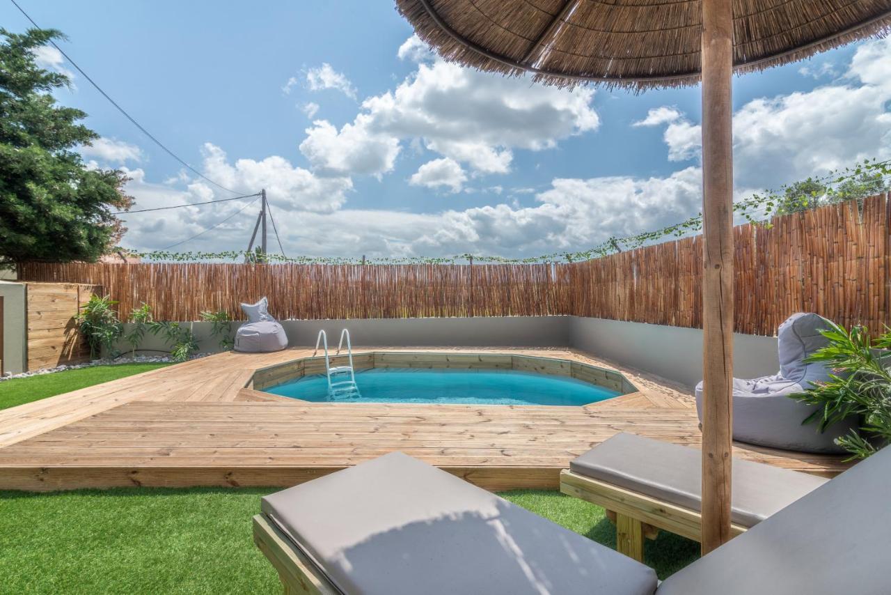 Modern House With Pool Near Beach Gazi Buitenkant foto